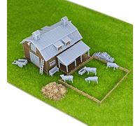 Outland Models Railroad Scenery Country Farm Granero con accesorios escala Z 1:220