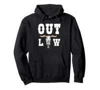 Outlaw Bull Skull Western Cowboy Longhorn Wild West Sudadera con Capucha