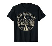 Outlaw Estado de la Mente Botas De Vaquero, Caminos En Desiertos Occidental Camiseta