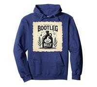 Outlaw Hillbilly Bootleg Billy Moonshine Música Sudadera con Capucha, Unisex para Adultos, Azul Marino, S