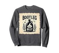 Outlaw Hillbilly Bootleg Billy Moonshine Música Sudadera, Unisex para Adultos, Jaspeado Oscuro, L