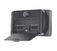 Outlet Adapter for Car, Multiport Adapter Outlet Fast Car Plug, Power Outlet Socket Adapter Car Accessories with LED Display, Car Power Converter for Vehicles, Boats, Trucks, SUVs, Portable Charging