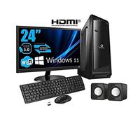 Outlet Computer Outsider Computadora PC de Sobremesa Completa - SSD 240GB - Windows 11 Pro 64 bit - WiFi - HDMI - VGA - USB Teclado Y RATÓN Sonido Altavoces (CPU I7 - RAM 16GB, Monitor 24")