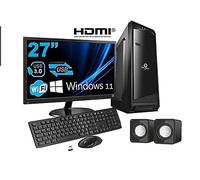 Outlet Computer Outsider Computadora PC de Sobremesa Completa - SSD 240GB - Windows 11 Pro 64 bit - WiFi - HDMI - VGA - USB Teclado Y RATÓN Sonido Altavoces (CPU I7 - RAM 16GB, Monitor 27")