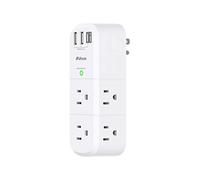 Outlet Extender with Rotating Plug, Mifaso Surge Protector 6 AC Multi Plug Wall Outlets and 3 USB Ports, 1800 Joules, 3-Sided Swivel Power Strip Spaced Splitter for Home, Travel, Dorm Room Essentials