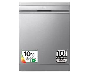 Outlet Lavavajillas LG QuadWashᵀᴹ Steam, Inox antihuellas, Un 10% más eficiente que A, con lavado a vapor y tercera bandeja - DF587HVS.OBSEXC