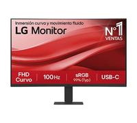 LG 27U421A-B Monitor, 27", FHD, Curvo 1500R, Panel VA, 1920 x 1080, 100Hz, 5ms, USB Tipo-C, sRGB 99%, Ajuste Inclinación, Negro Mate