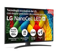 Outlet Smart TV LG NanoCell AI NANO81 43 pulgadas 4K 2025 - 43NANO81A6A.OUTLET