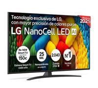 Outlet Smart TV LG NanoCell AI NANO81 55 pulgadas 4K 2025 - 55NANO81A6A.OUTLET