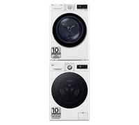 Torre de Lavado, Blanca, Lavadora inteligente 9kg, 1400rpm, 10% más eficiente que A + Secadora 9kg, A+++ - TORRE0909PR.SET.EEES.C