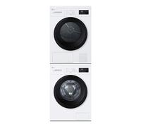 Outlet Torre de lavado y secado | LG, Bomba de calor Dual Inverter, 8kg lavado, 8kg secado, 1400rpm, series 100,clasificación A/D, Blanco - TORRE808NWK.OUTLET