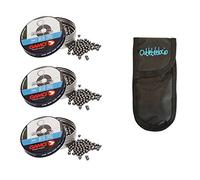 Outletdel ocio Pack 3 latas de 250 perdigones Round Bola 4,5mm. + Funda portabalines. 3-50523/23054