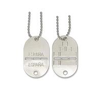Outletdel ocio Set 2 Colgantes con Chapa de identificacion Militar Doble. 2-45460