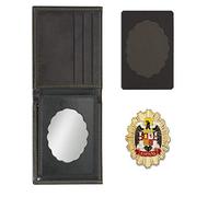 Outletdelocio. Cartera identificacion con Placa Escudo Aguila de España. 3 Compartimentos y Esquinas reforzadas