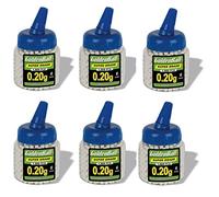 Outletdelocio Pack 6 Biberones 1000 Bolas PVC, 6mm 0,20 gr (Total: 6000 Bolas)