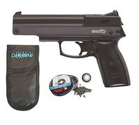 Outletdelocio Pack Pistola perdigón Gamo AF-10 4,5mm. Carga Manual (no Necesita Botellas de Gas Co2). + Funda Portabalines + Balines. 37538/50523/23054