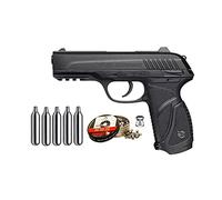 Outletdelocio. Pack Pistola Perdigón Gamo PT-85 4,5mm Blowback. + Funda + balines + bombonas co2 23054/29318/38203