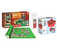 Outletdelocio. Pack Puzzle Roll 3000 XXL. Tapete Universal para Transportar/Guardar Puzzles hasta 3000 Piezas + Pegamento Puzzles + bandejas portapiezas
