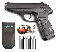 Outletdelocio. Pistola Perdigón Gamo P-25 Blowback. Calibre 4,5mm. + Funda Portabombonas + Balines + Bombonas co2.