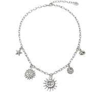 OUTLETISSIMO ET274 - Collar para mujer con colgantes de sol, luna y estrellas, cadena ajustable de 40 a 45 cm, de metal