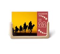 Outline Sunset Journey Silk Road Camel Desert 2022 - Calendario de escritorio de 12 meses