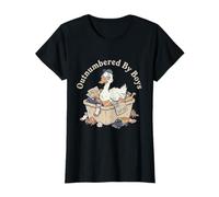 Outnumbered by Boys Funny Mom Boy Goose Motherhood Women Camiseta