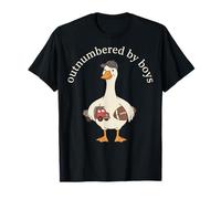 Outnumbered by Boys Funny Mom Mama Boy Mom Life Camiseta