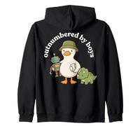 Outnumbered by Boys Funny Mom Mama Boy Mom Life Sudadera con Capucha