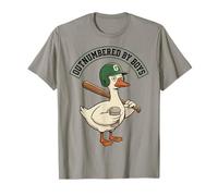Outnumbered by Boys Mom Goose Baseball Mama Camiseta