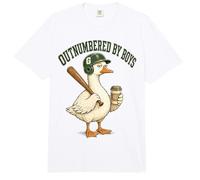 Outnumbered by Boys Mom Goose Baseball Mama Comfort Colors Adult Heavyweight T-Shirt