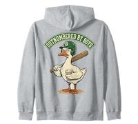 Outnumbered by Boys Mom Goose Baseball Mama Sudadera con Capucha