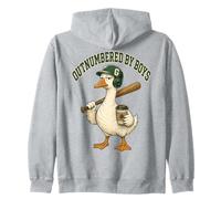 Outnumbered by Boys Mom Goose Baseball Mama Sudadera con Capucha