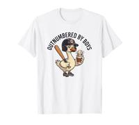 Outnumbered by Boys Mom of Boys Baseball Mom Goose Family Camiseta