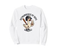 Outnumbered by Boys Mom of Boys Baseball Mom Goose Family Sudadera