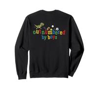 Outnumbered by Boys Mom of Boys Football Baseball Soccer Sudadera