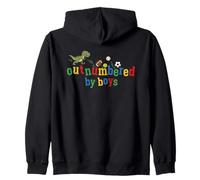 Outnumbered by Boys Mom of Boys Football Baseball Soccer Sudadera con Capucha