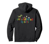 Outnumbered by Boys Mom of Boys Football Baseball Soccer Sudadera con Capucha