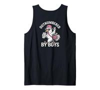 Outnumbered by Boys Mom of Boys Football Mom Funny Chicken Camiseta sin Mangas