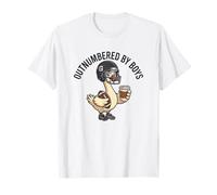 Outnumbered by Boys Mom of Boys Football Mom Goose Family Camiseta