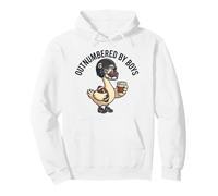 Outnumbered by Boys Mom of Boys Football Mom Goose Family Sudadera con Capucha