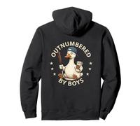 Outnumbered by Boys Mom of Boys Funny Mom Goose Family Humor Sudadera con Capucha