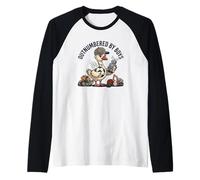 Outnumbered by Boys Mom of Boys Soccer Mom Football Goose Camiseta Manga Raglan