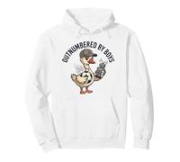 Outnumbered by Boys Mom of Boys Soccer Mom Goose Family Sudadera con Capucha