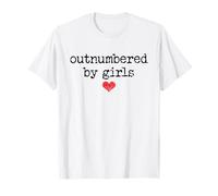 Outnumbered by Girls Mens Dad of Girls Outnumbered Girl Dad Camiseta