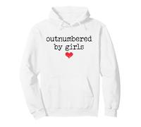 Outnumbered by Girls Mens Dad of Girls Outnumbered Girl Dad Sudadera con Capucha