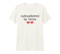 Outnumbered by Twins Boys Girls Dad Soon to Be Mom Pregnancy Camiseta Premium