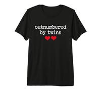 Outnumbered by Twins Boys Girls Dad Soon to Be Mom Pregnancy Camiseta Premium