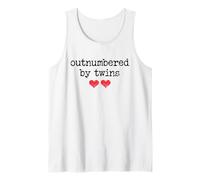 Outnumbered by Twins Boys Girls Dad Soon to Be Mom Pregnancy Camiseta sin Mangas