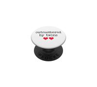 Outnumbered by Twins Boys Girls Dad Soon to Be Mom Pregnancy PopSockets PopGrip Adhesivo