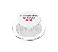 Outnumbered by Twins Boys Girls Dad Soon to Be Mom Pregnancy PopSockets PopGrip para MagSafe